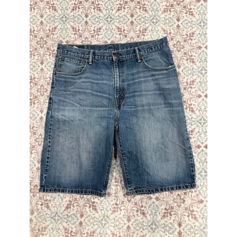 Levis 569 Loose Straight Denim Shorts Mens 36 Blue Medium Wash Cotton 35569-0174
